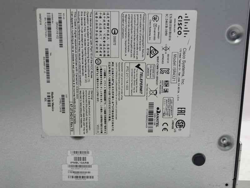 Cisco ISR4321/K9 ISR 4321 Gigabit Ethernet Security Router, READ Q_