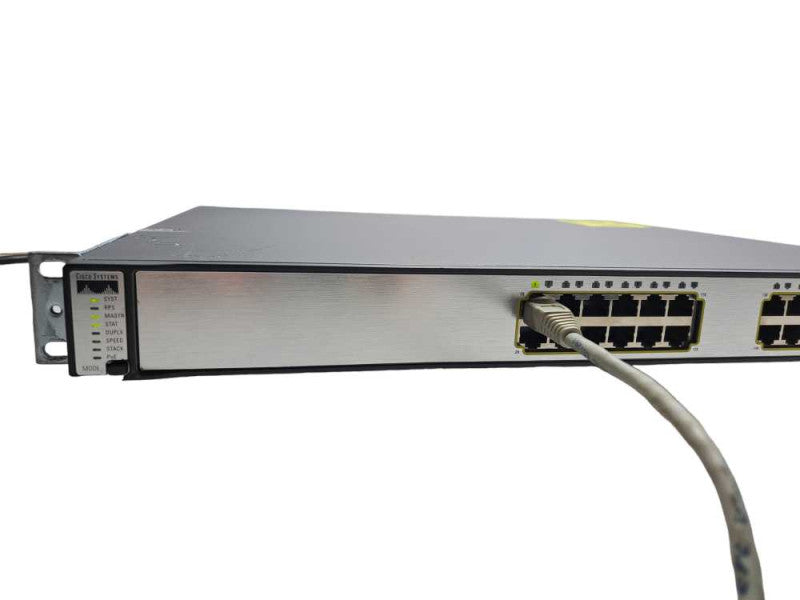 Cisco WS-C3750G-24PS-S 24 Port Gigabit PoE Network Switch | Factory Reset | )