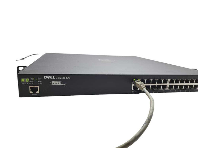 Dell Force10 S25 S25-01-GE-24T 24 Port Gigabit Network Switch w/ Mount *READ* )