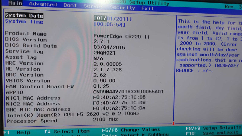 Dell PowerEdge C6220 II Server 4x nodes 2x Xeon E5-2620 V2 256gb ram Per Node #