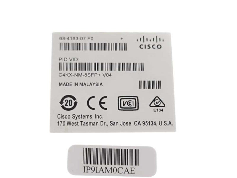 Cisco C4KX-NM-8SFP+ 8-Port 10GE SFP+ Network Expansion Module For 4500X _