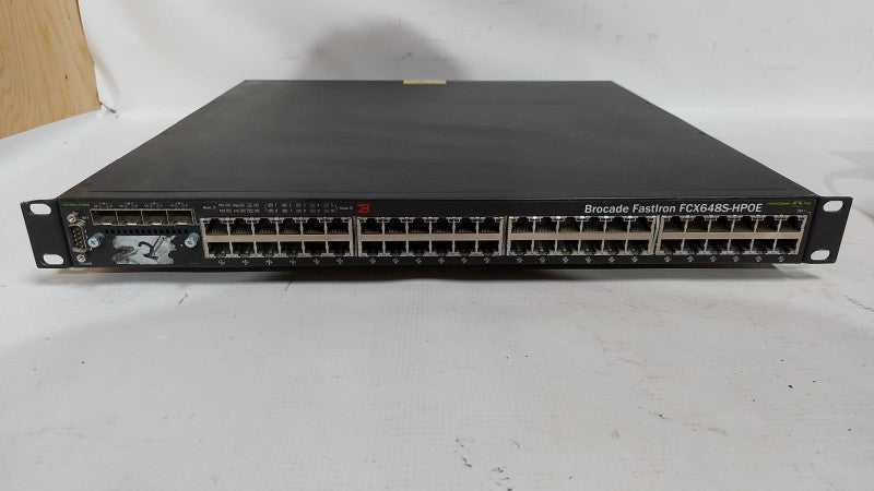 Brocade FastIron FCX648S-HPOE Network Switch PoE - READ #