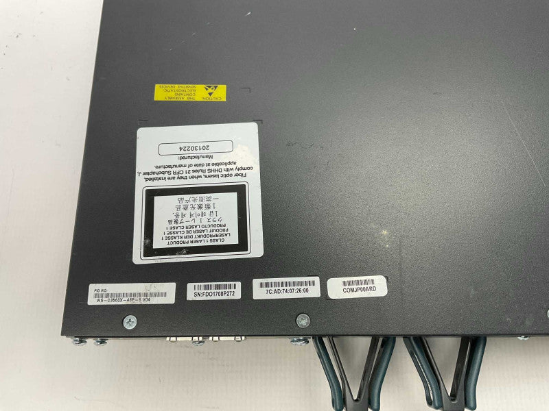 Cisco WS-C3560X-48P-S V04 Gigabit 48 port PoE Network Switch  -