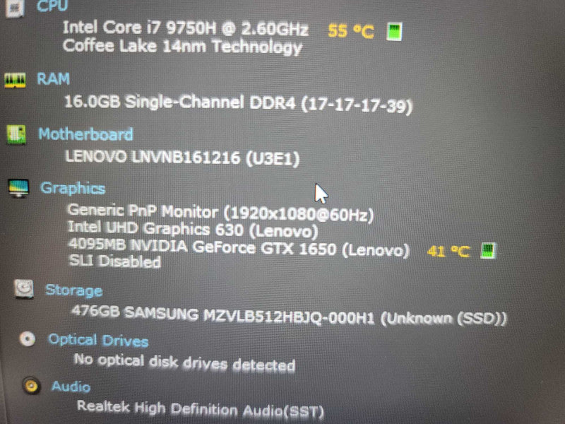 Lenovo IdeaPad L340 i7-9750H, 16GB DDR4, 4GB GeForce GTX 1650, 512GB SSD Î²