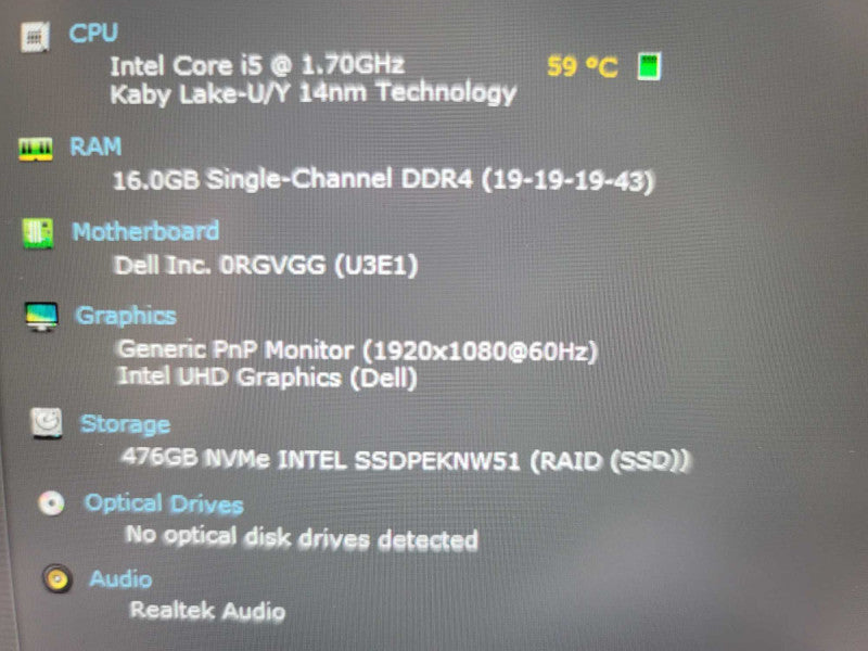 Dell Latitude 5310 13\\" i5-10210U @ 1.70GHz, 16GB DDR4, 512GB m.2 *No Battery Î²