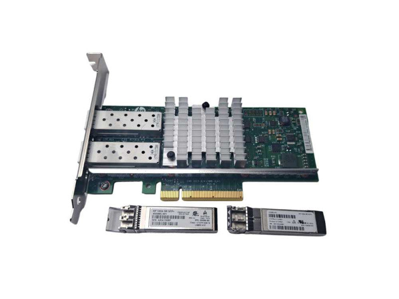 HP 2-Port 10Gb 560SFP+ Ethernet Network Adapter Card + 2x HP 10G Modules )