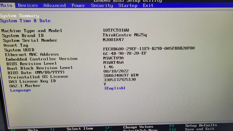 Lenovo ThinkCentre M625Q - AMD A9-9420e Radeon R5 | 8GB RAM | NO HDD