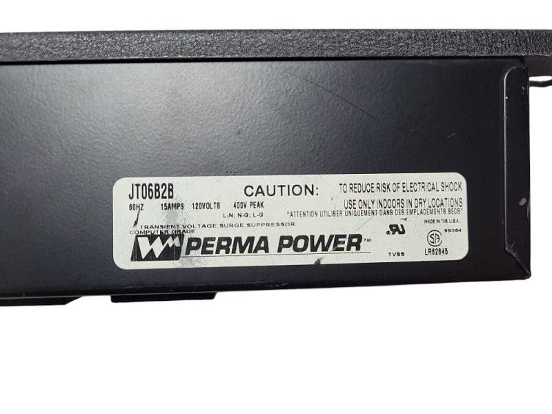 Perma Power 6-outlet Rackmount Computer Grade Surge Strip 110v Plug $