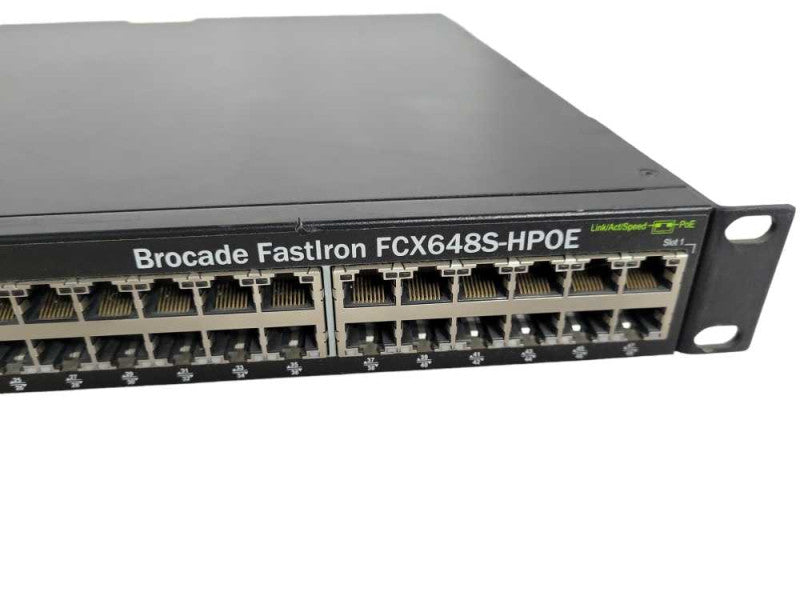 Brocade FCX648S-HPOE 48 Port Gigabit PoE Network Switch Q!