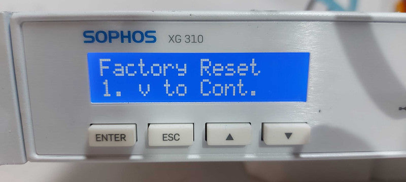 SOPHOS XG-310 REV 2 FIREWALL SECURITY APPLIANCE - Fact Reset #