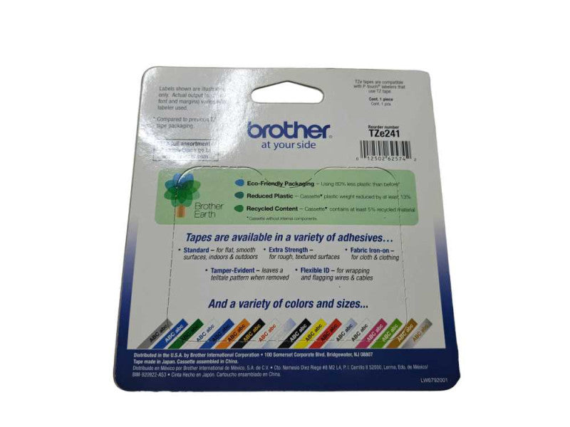 Brother International Tze241 Label Tape - Black Print on White Tape 3/4â TZ Tape )