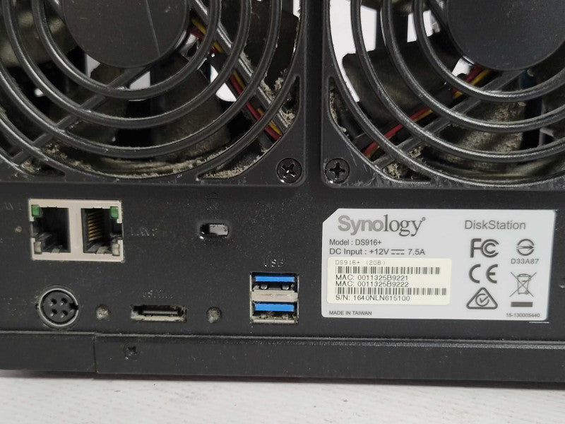 Synology Diskstation DS916+ 4-Bay NAS, No HDD, No HDD caddies, READ _
