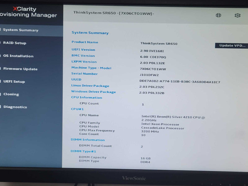 Lenovo ThinkSystem SR650 Silver 4210 2.2GHz 16GB, 930-8i 2GB, 2x PSU, 2.5\\"  _