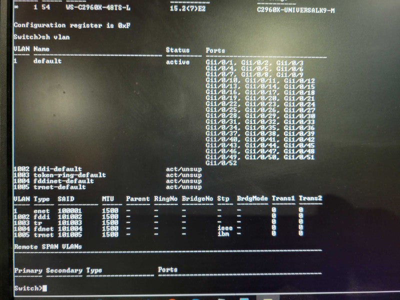 Cisco Catalyst 2960-X Series WS-C2960X-48TS-L PoE+ Network Switch fact reset !