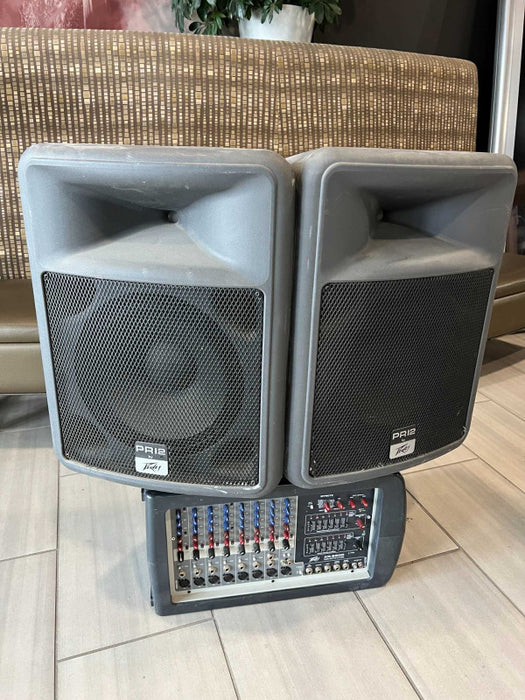 2x Peavey PR 12 Speakers with Peavey XR 8600 Mixer  -