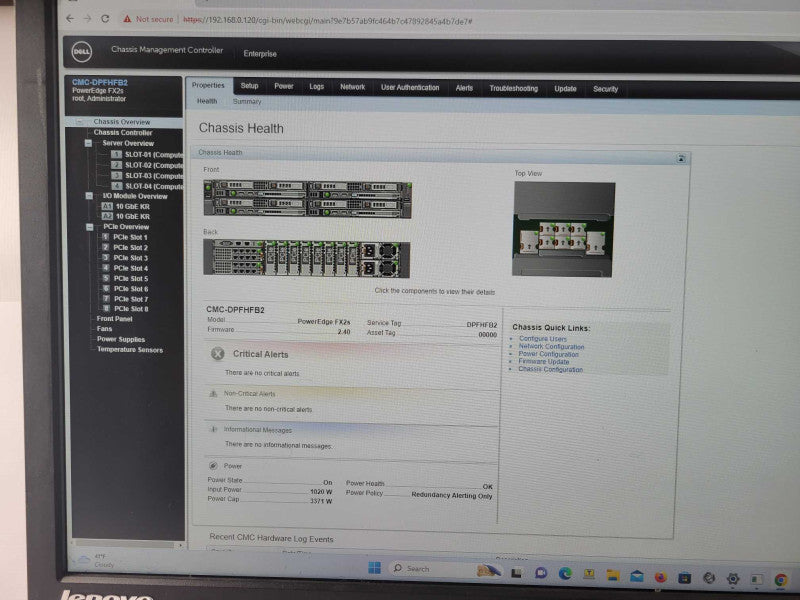 Dell PE FX2S 4-Node Server with 4x Nodes 8x Xeon E5-2690v3, 256GB DDR4, SEE _