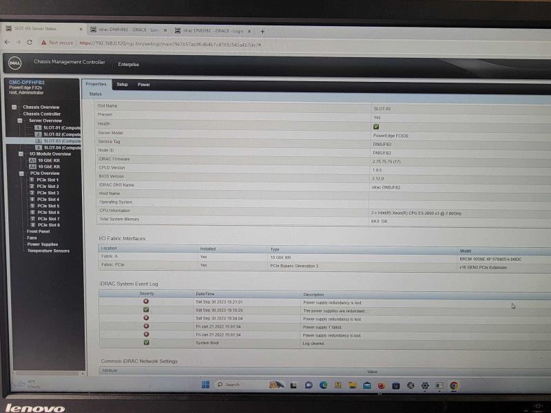 Dell PE FX2S 4-Node Server with 4x Nodes 8x Xeon E5-2690v3, 256GB DDR4, SEE _