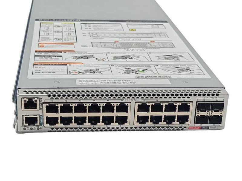 Oracle Switch ES1-24 half-width 1U 20x 10GBASE-T and 4x 10G SFP Ports, READ _