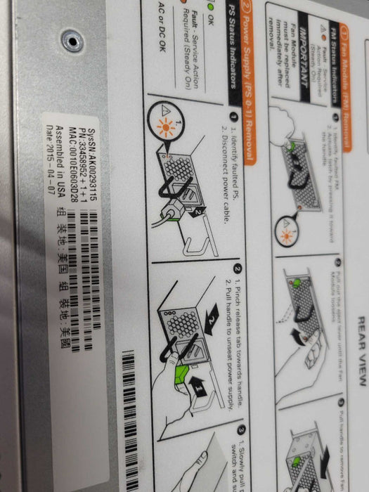Oracle Switch ES1-24 half-width 1U 20x 10GBASE-T and 4x 10G SFP Ports, READ _