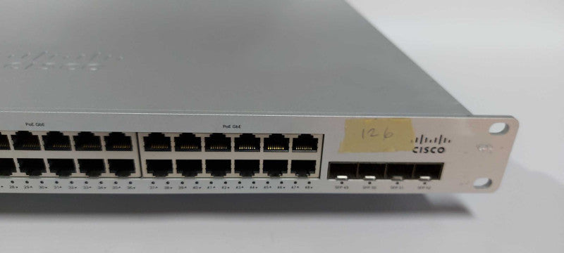 Cisco Meraki MS220-48FP Cloud-L2 48 Port Gigabit 740W PoE Switch - CLAIMED Q#