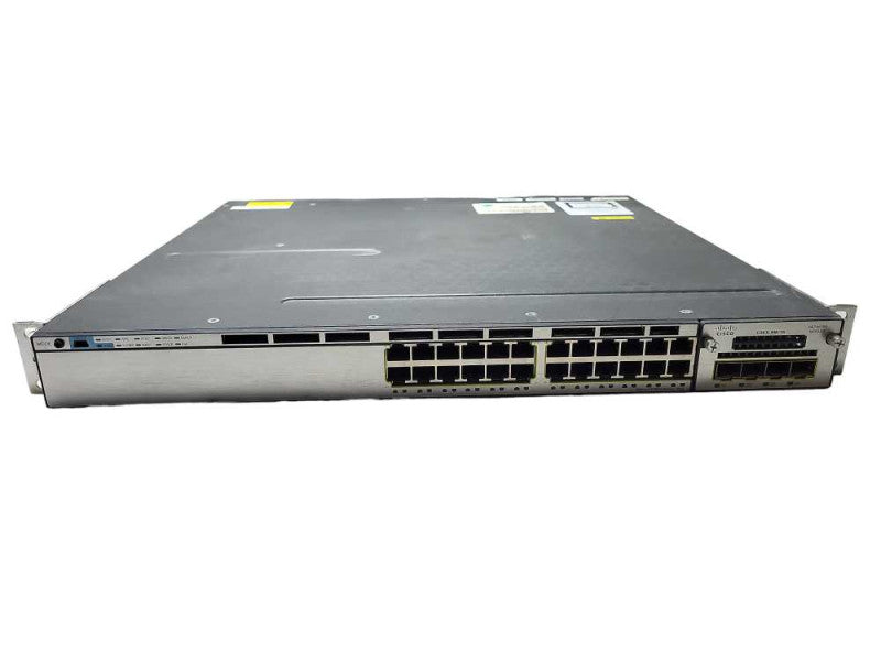 Cisco WS-C3750X-24P-S 24-Port PoE Gigabit Switch + C3KX-NM-1G Module $