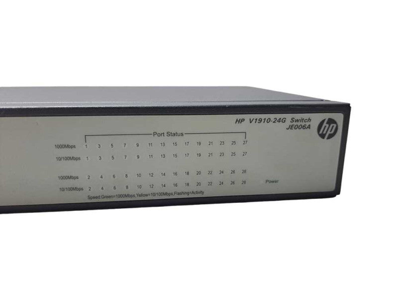 HP JE006A V1910-24G 24-Port Gigabit Managed Ethernet Network Switch )