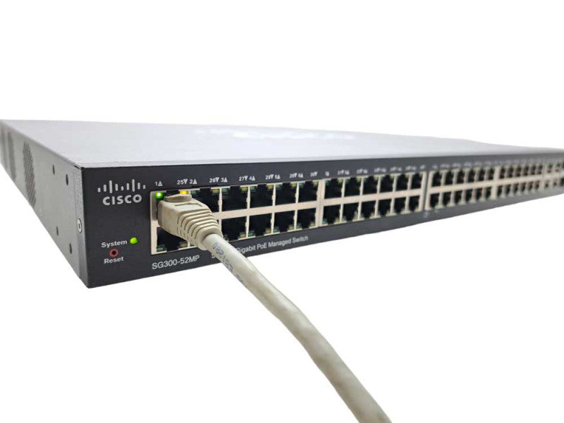 Cisco SG300-52MP-K9 V04 52-Port Gigabit PoE Managed Switch )