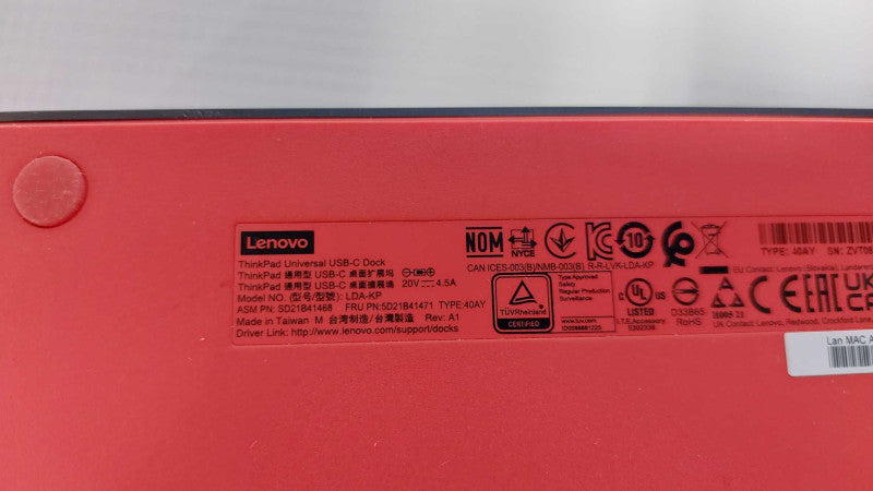 Lenovo Universal Docking station USB-C LDA-KP Q#