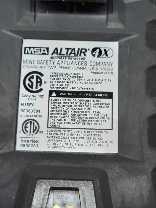 MSA altair 4X multi gas detector Monitor Meter (AS-IS)