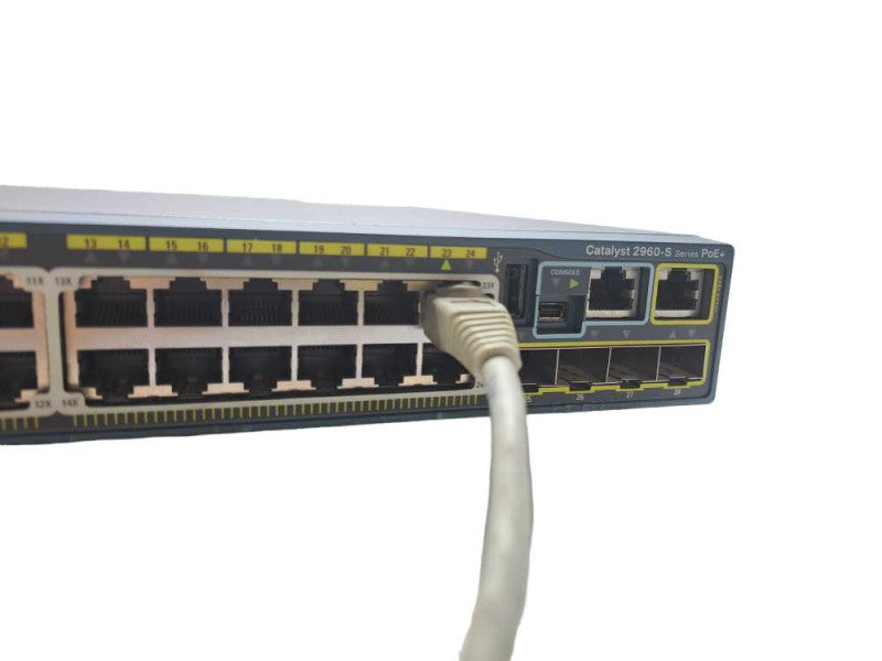 Cisco WS-C2960S-24PS-L 24 Port Gigabit 370W PoE+ Network Switch )