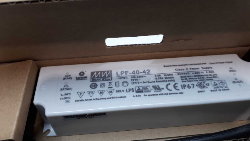 Mean Well LPF-40-42 Power Supply: 42V &