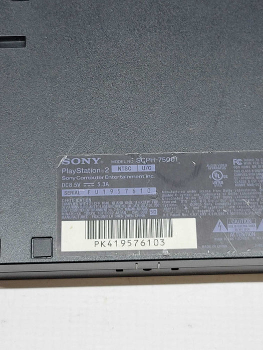 Sony PlayStation 2 - PS2 Slim Black Console Only - SCPH-75001