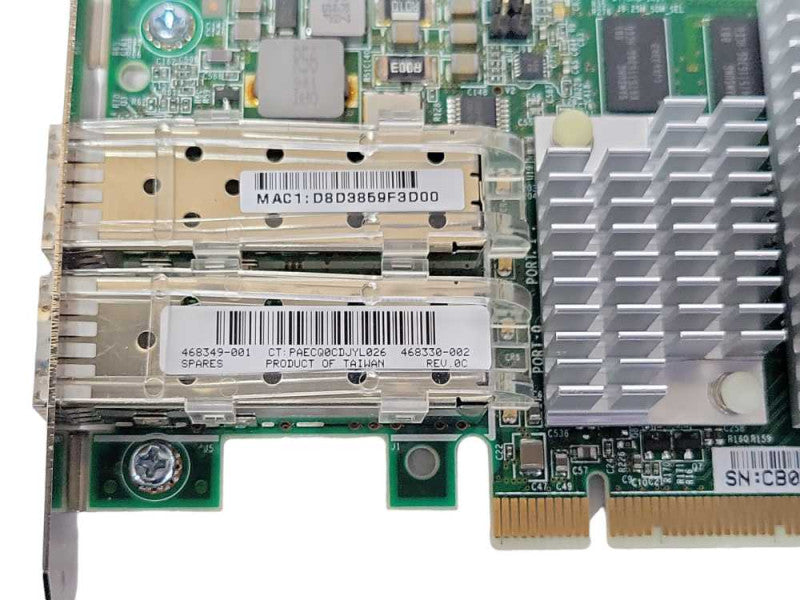 HP Dual Port NIC 468349-001 468330-002 10G 10Gb SFP Server Adapter, FH _