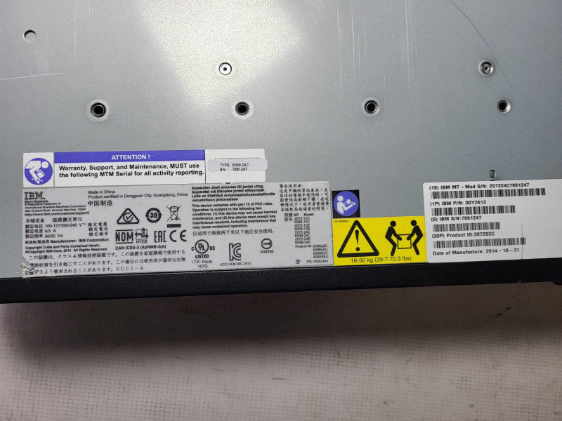 IBM Storwize V3700 SFF Dual Control Enclosure 00Y2613  $
