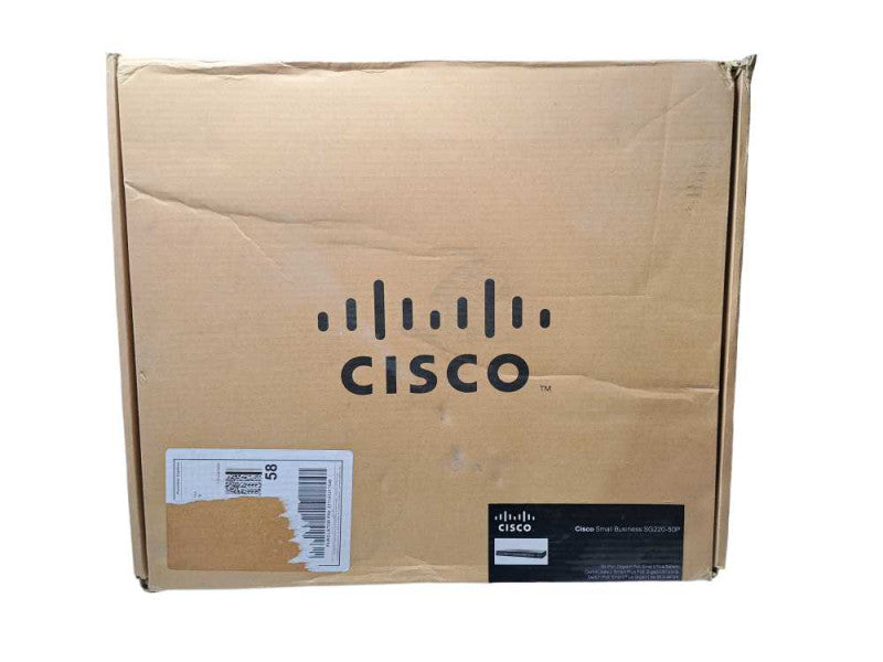 Cisco SG220-50P 50 Port Gigabit PoE Smart Plus Switch + Original Box & Cables )