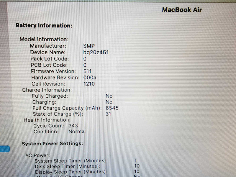 Apple Macbook Air 2017 13\\" Core i5-5350U @ 1.8GHz 8GB DDR3 120GB SSD (