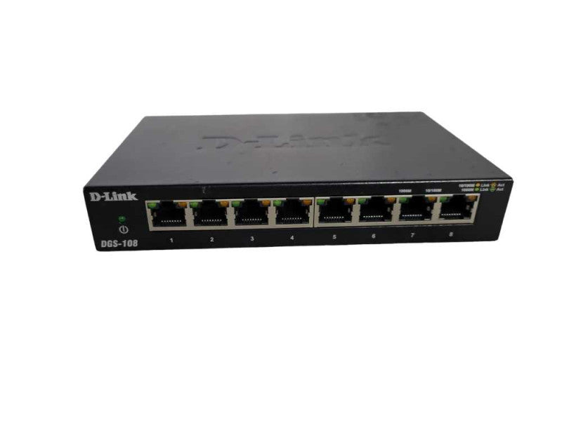 D-Link 8 Port Gigabit Unmanaged Metal Desktop Switch DGS-108 !