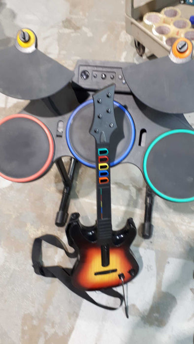 Red OctanePS3 Wireless Guitar + Drum wireless controllers &