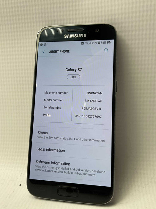 Samsung Galaxy S7 SM-G930W8 32GB  -