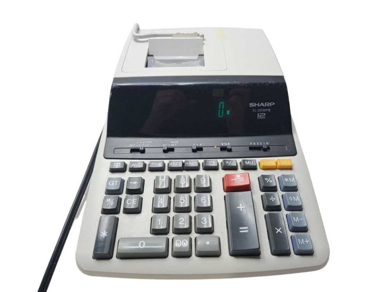 Sharp EL-2630P III 2 Color Printing 12 Digit Electronic Calculator *PARTS* )