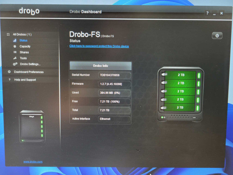 Drobo Data Robotics Drobo FS DRDS2-A 5-Bay NAS with 5x 2TB HDDs _