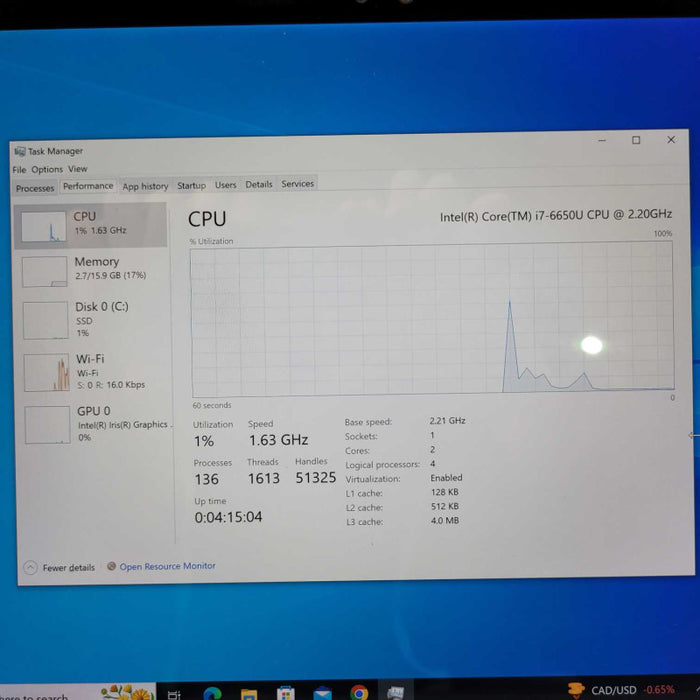 Surface Pro 4 Intel Core i7-6650U @2.20GHz 16GB RAM & 256GB Strage  -
