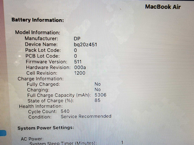 Apple Macbook Air 2014 13\\" Core i7-4650U @ 1.7GHz 8GB DDR3 250GB SSD [Read] (