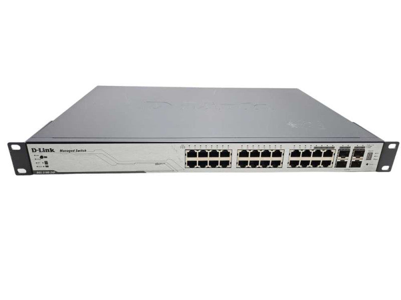 D-Link DGS-3100-24P Managed 24-Port PoE Gigabit Switch )