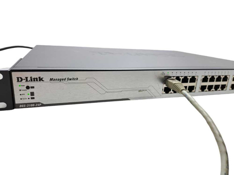 D-Link DGS-3100-24P Managed 24-Port PoE Gigabit Switch )