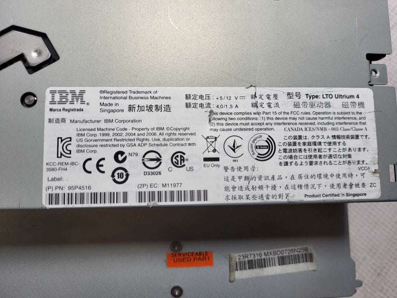 IBM LTO Ultrium 4-H Tape Drive 95P5817 internal Tape Drive Q$