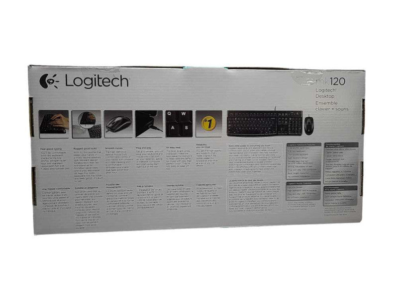 Logitech MK120 Wired Keyboard and Mouse Combo NEW IN BOX Q$