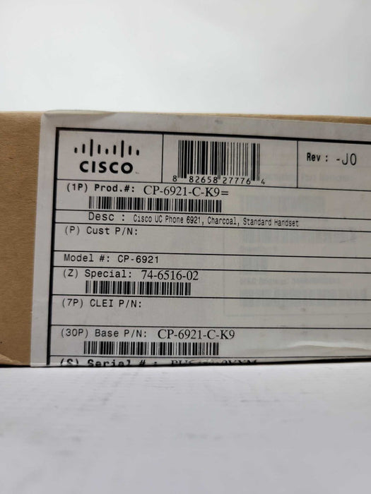 Cisco 6921 CP-6921-C-K9 VOIP Telephone Wired IP Phone Black