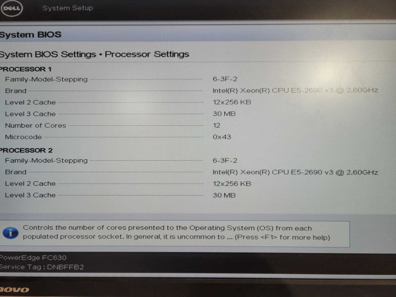 Dell PE FX2S 4-Node Server with 4x Nodes 8x Xeon E5-2690v3, 256GB DDR4 !