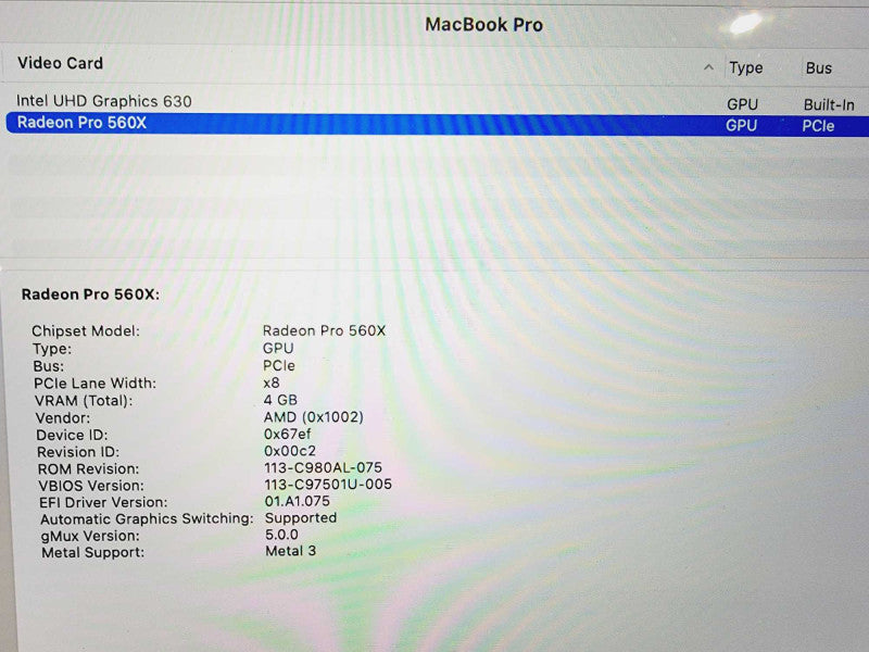 Apple Macbook Pro 2018 15\\" Core i9-8950HK @ 2.9GHz 32GB DDR4 1TB SSD Radeon Pro 560X 4GB (